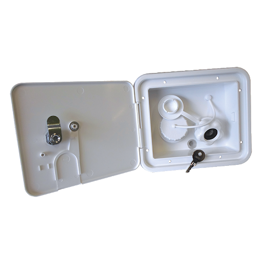 JAYCO DUAL LOCKABLE WATER FILLER WITH PLASTIC VALVE