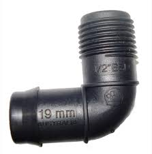 19mm BARBED X ½” BSP MALE THREADED ELBOW