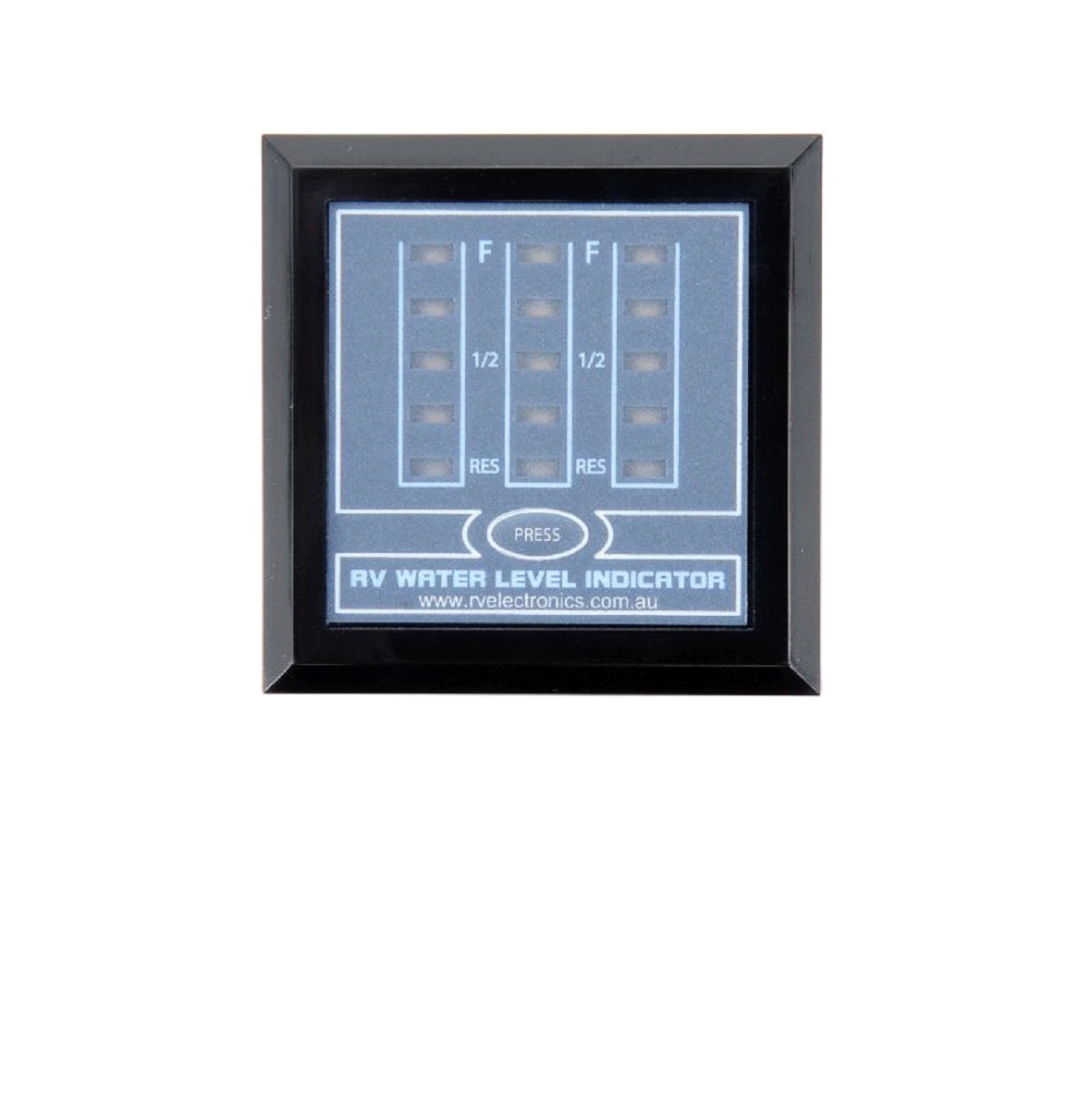 SQUARE BLACK TRIPLE WATER TANK GAUGE