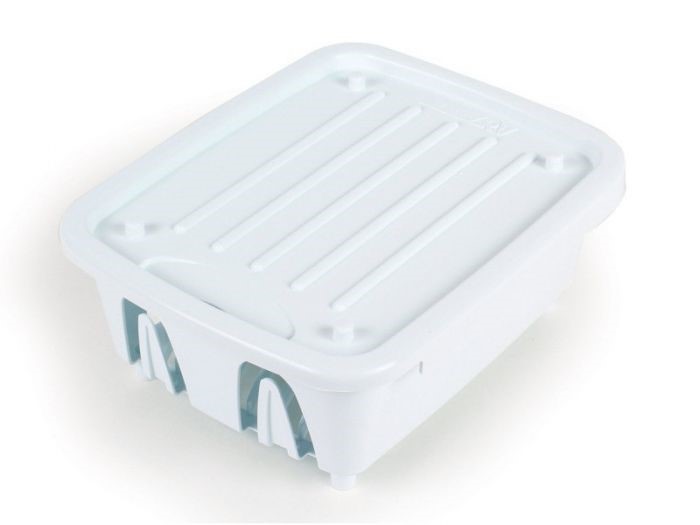 PLASTIC DISH DRAINER WITH LID