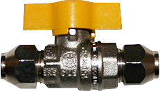 3/8" x 3/8" SAE Hyflow Flared Ball Valve